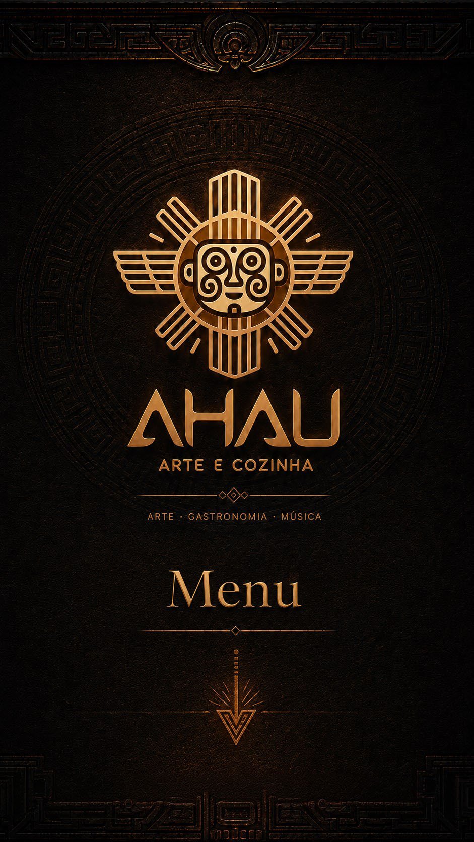 Ahau Arte e Cozinha - Menu